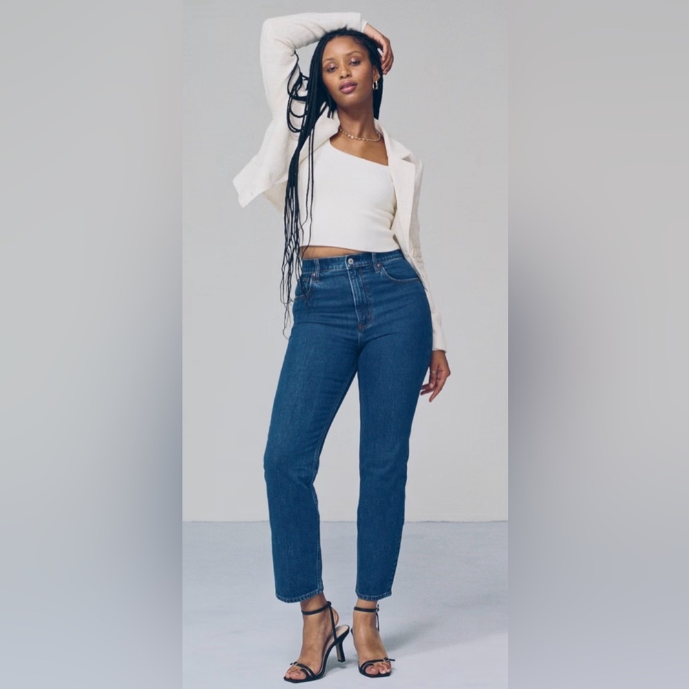 Abercrombie & Fitch Blue Ankle Jeans